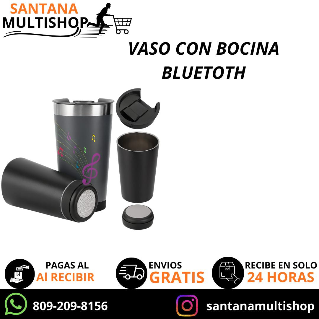 VASO CON BOCINA BLUETOOTH