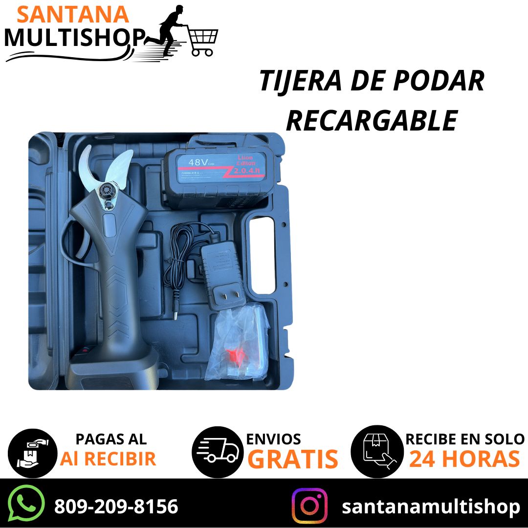 TIJERA DE PODAR RECARGABLE