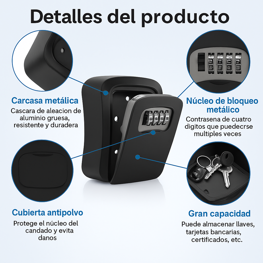 Caja de Seguridad para Llaves con Contraseña – Protege tu Hogar y Mantén el Control en Todo Momento